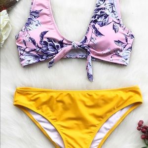 CUPSHE bikini pink and yellow